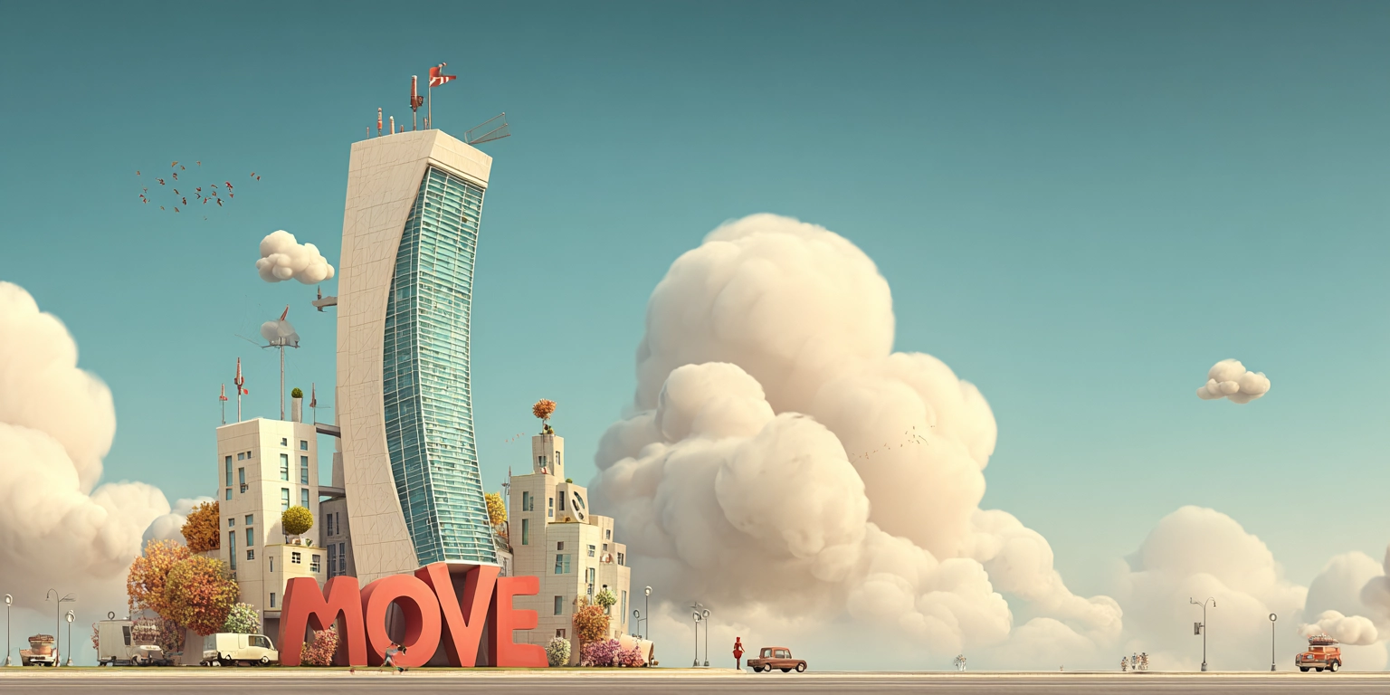 Небоскрёбы и дома в городе