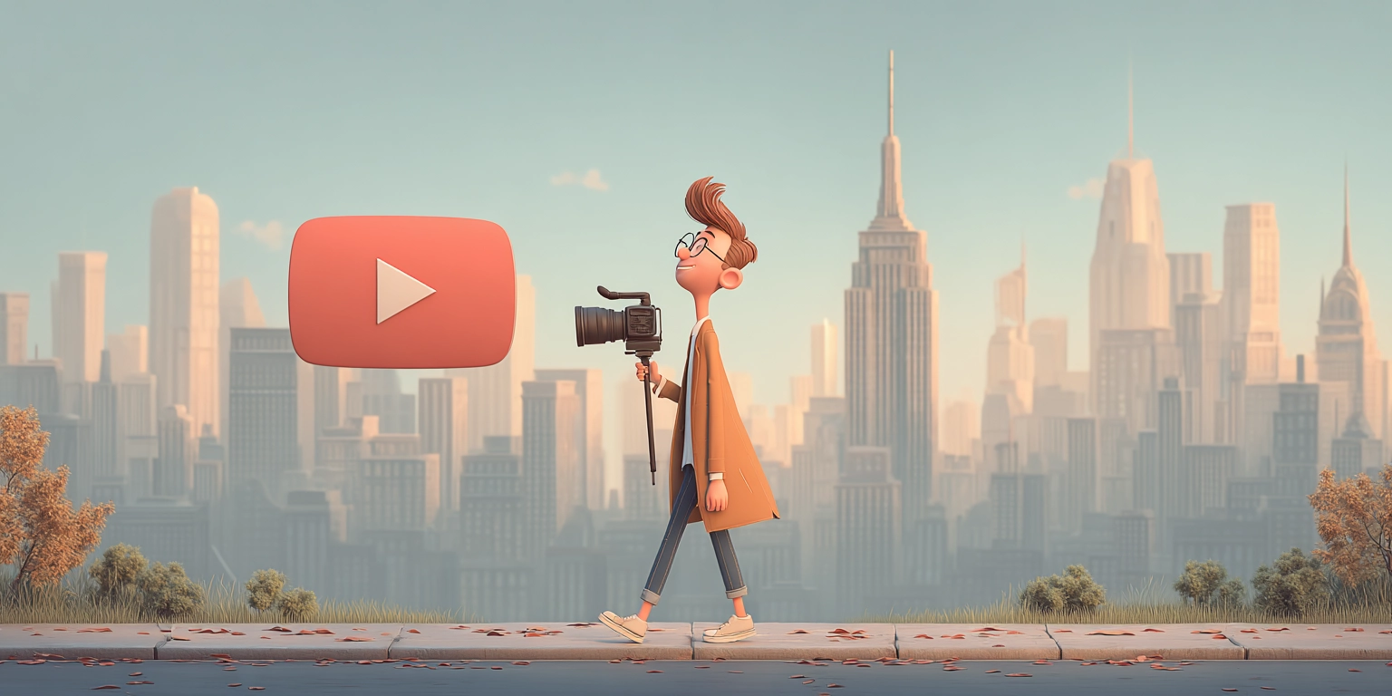 Инфлюенсер снимает видео для YouTube