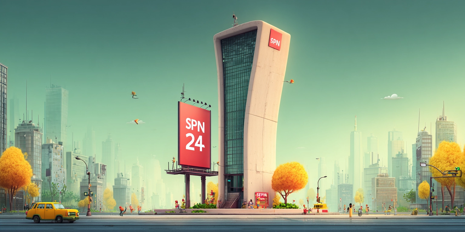 Город с биллбордом SPN24