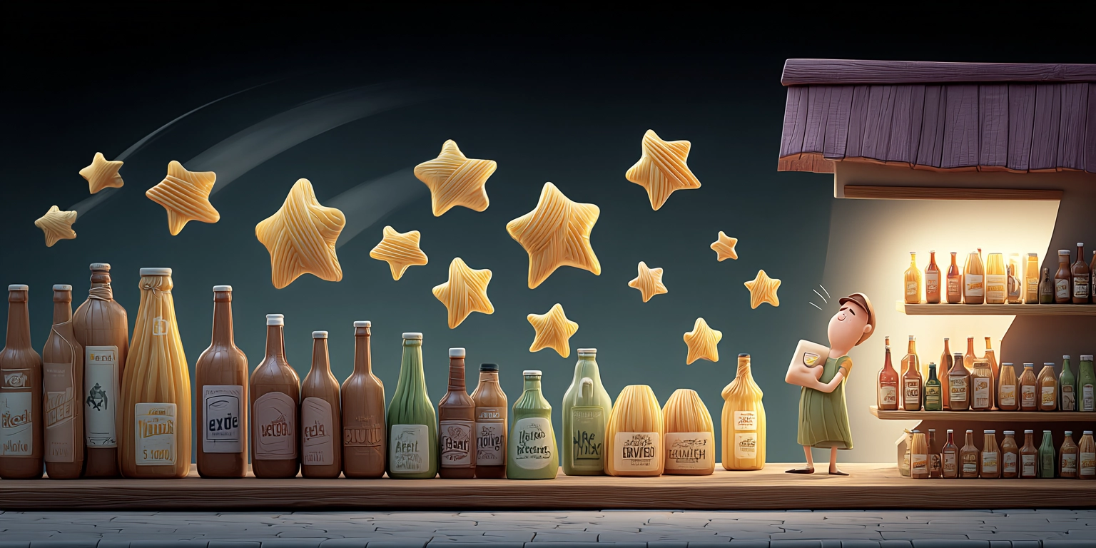 девушка собирает отзывы о напитках