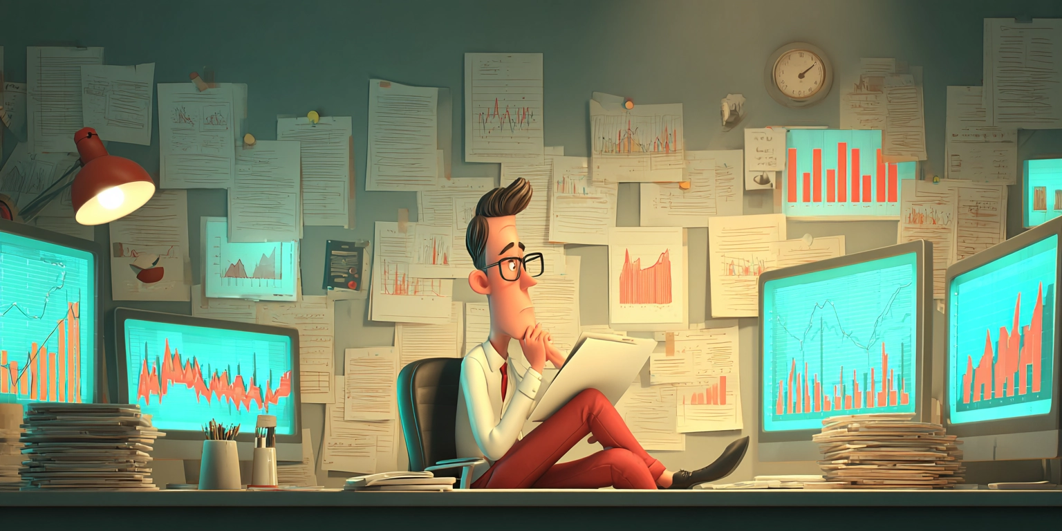Аналитик за рабочим столом